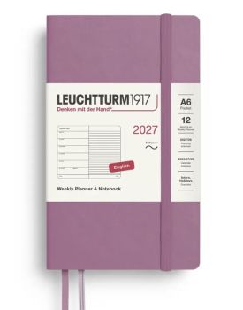 Тефтер A6 Leuchtturm1917 Weekly Planner & Notebook Pocket 2027, Dusty Rose