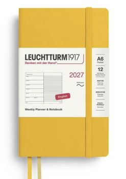 Тефтер A6 Leuchtturm1917 Weekly Planner & Notebook Pocket 2027, Sunflower