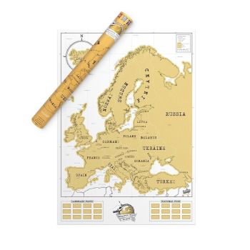 Скреч карта Европа