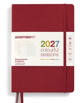 Тефтер А5 Leuchtturm1917 Weekly Planner & Notebook Dotted 2027, Colourful Seasons - Autumn