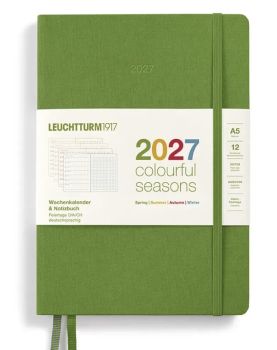 Тефтер А5 Leuchtturm1917 Weekly Planner & Notebook Dotted 2027, Colourful Seasons - Spring