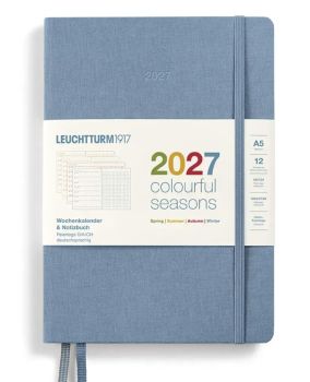 Тефтер А5 Leuchtturm1917 Weekly Planner & Notebook Dotted 2027, Colourful Seasons - Winter