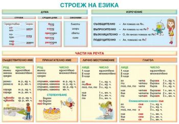 Табло по български език за 3. клас: Строеж на езика. Учебна програма 2019/2020 (Анубис)