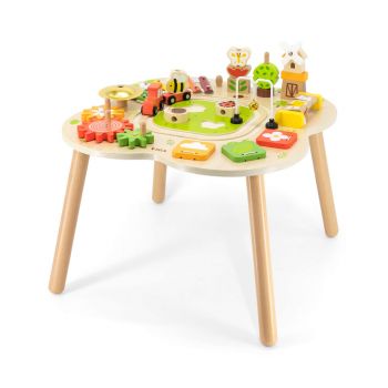 Дървена маса за игра с активности от VIGA Toys