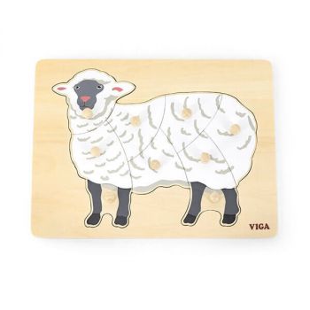 Дървен пъзел Монтесори - Овца от Viga Toys