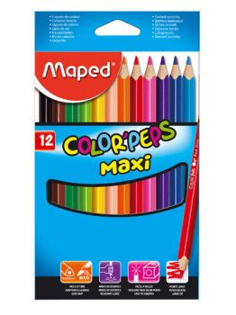 Цветни моливи MAPED COLOR PEPS 12 ЦВЯТА MAXI