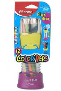 Цветни моливи MAPED COLOR PEPS 12 ЦВЯТА В ГЪВКАВ ТУБУС