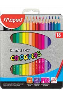 Цветни моливи MAPED COLOR PEPS 18ЦВ. МЕТ.КУТИЯ