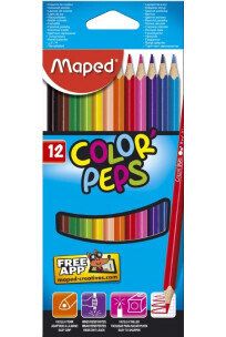 Цветни моливи MAPED COLOR PEPS 12 ЦВЯТА