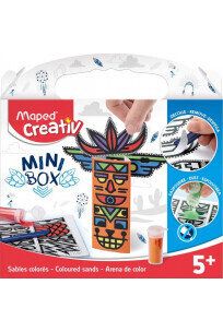Креативен детски комплект Създай ТОТЕМ и оцвети с пясък - Maped Creativ MINI BOX - 907014