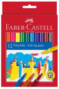 Флумастери Faber-Castell - 12 цвята