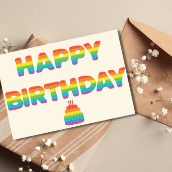 Картичка с торта - Happy Birthday